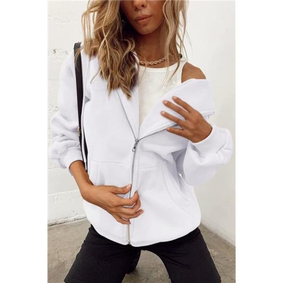 Womens Zip Up Hoodies Long Sleeve Sweatshirts Fall‎ Outfits Sweaters Jackets - Picture 1 of 6